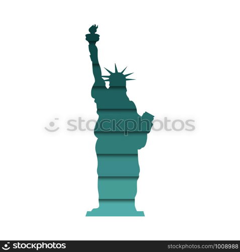 statue of Liberty, abstraction with shadows, vector illustration. statue of Liberty, abstraction with shadows, vector