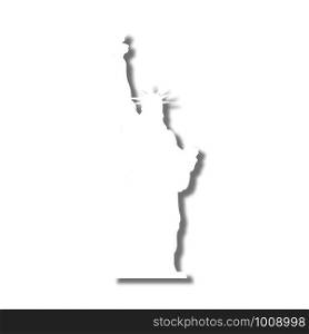 statue of Liberty with shadowson white background, vector. statue of Liberty with shadowson white background