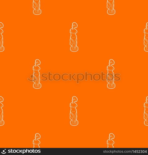 Statue pattern vector orange for any web design best. Statue pattern vector orange