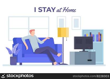 stay at home concept illustration