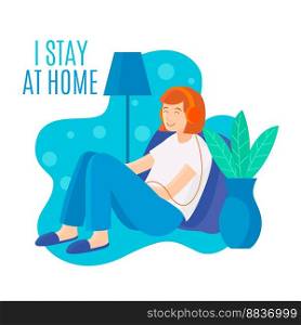 stay at home concept illustration
