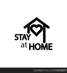 Stay at home icon vector collection