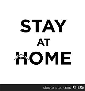 Stay at Home letter logo icon illustration
