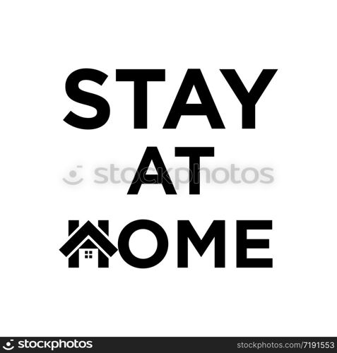 Stay at Home letter logo icon illustration