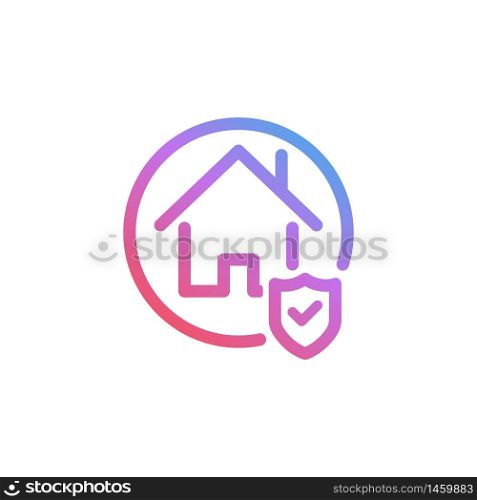 Stay home concept icon. Stay safe. House with a shield symbol Vector EPS 10. Stay home concept icon. Stay safe. House with a shield symbol. Vector EPS 10