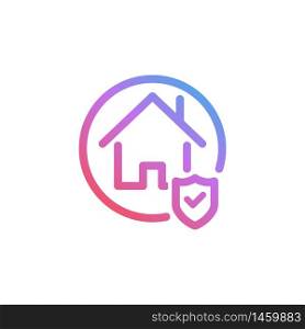 Stay home concept icon. Stay safe. House with a shield symbol Vector EPS 10. Stay home concept icon. Stay safe. House with a shield symbol. Vector EPS 10