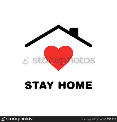 Stay home icon with family. Vector eps10