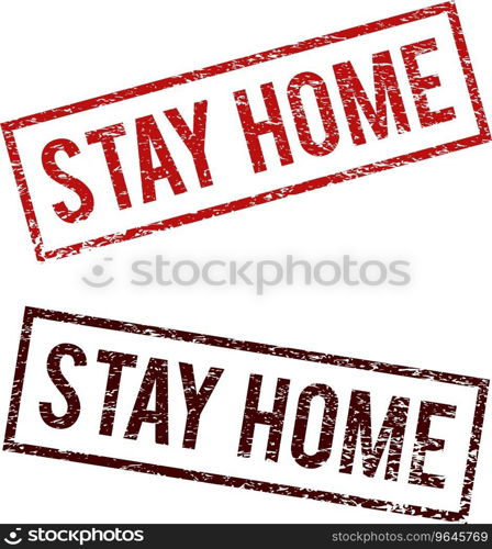 Stay home rubber st&covid-19 corona virus Vector Image