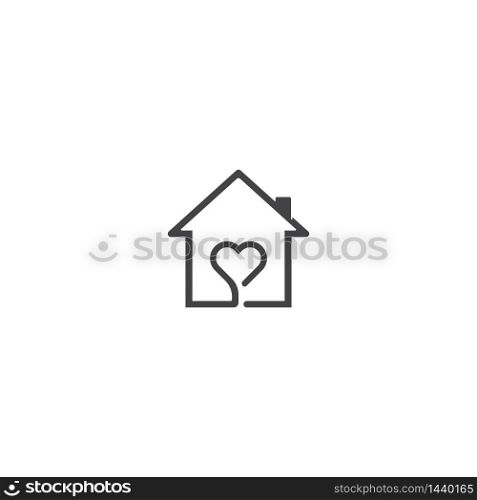 Stay home,stay save logo vector icon design
