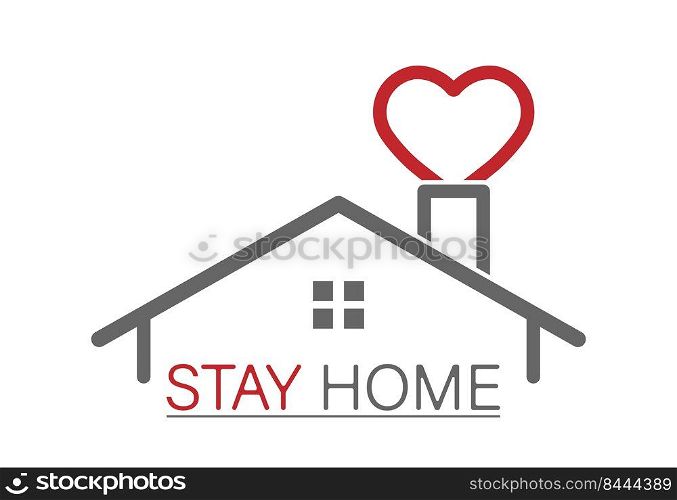 Stay home. Vector template for illustrating creative ideas. Flat style