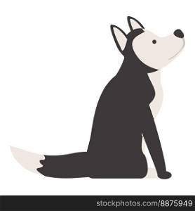 Stay husky icon cartoon vector. Siberian dog. Happy animal. Stay husky icon cartoon vector. Siberian dog