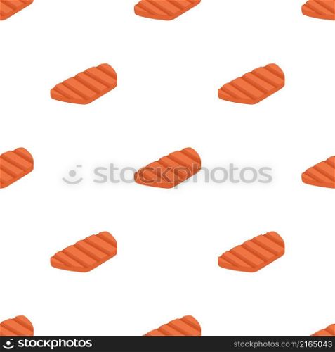 Steak fried on grill pattern seamless background texture repeat wallpaper geometric vector. Steak fried on grill pattern seamless vector