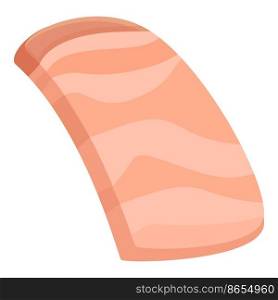 Steak lard icon cartoon vector. Pork meat. Raw bacon. Steak lard icon cartoon vector. Pork meat