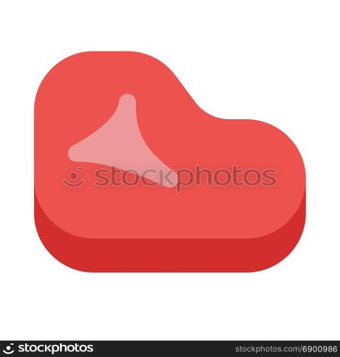 steak meat, icon on isolated background