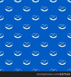 Steak pattern repeat seamless in blue color for any design. Vector geometric illustration. Steak pattern seamless blue