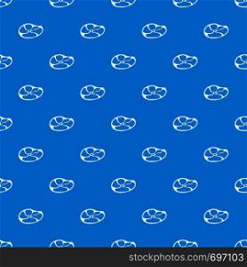 Steak pattern repeat seamless in blue color for any design. Vector geometric illustration. Steak pattern seamless blue