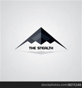stealth ship logo template. stealth ship logo template vector art illustration
