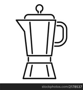 Steam coffee pot icon outline vector. Cafe hot. Latte shop. Steam coffee pot icon outline vector. Cafe hot