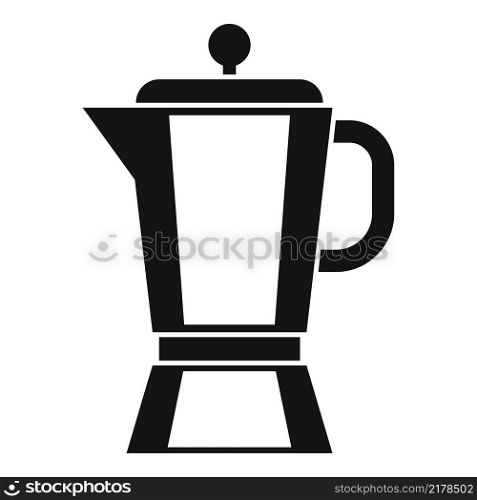 Steam coffee pot icon simple vector. Cafe hot. Latte shop. Steam coffee pot icon simple vector. Cafe hot