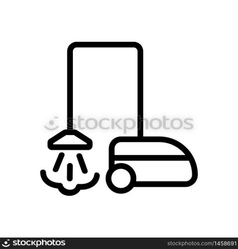 steam household vacuum cleaner icon vector. steam household vacuum cleaner sign. isolated contour symbol illustration. steam household vacuum cleaner icon vector outline illustration