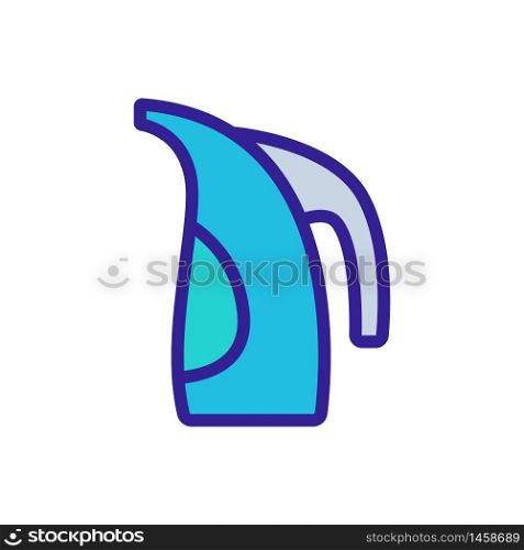steam iron with water filter icon vector. steam iron with water filter sign. color symbol illustration. steam iron with water filter icon vector outline illustration