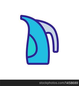 steam iron with water filter icon vector. steam iron with water filter sign. color symbol illustration. steam iron with water filter icon vector outline illustration