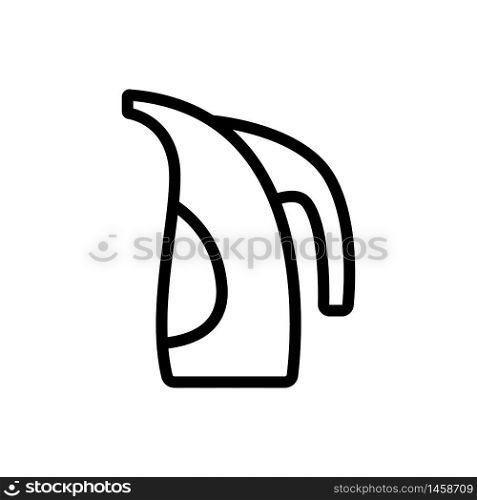 steam iron with water filter icon vector. steam iron with water filter sign. isolated contour symbol illustration. steam iron with water filter icon vector outline illustration