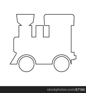 Steam locomotive - train black icon .