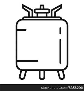 Steam stove icon outline vector. Cooking gas. Portable oven. Steam stove icon outline vector. Cooking gas