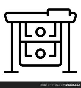 Steam table icon outline vector. Iron board. Home ironing. Steam table icon outline vector. Iron board