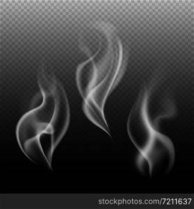 Steam texture. Sky fog or smog flames, abstract symbol of tea and coffee hot cup on transparent background isolated vector white waves smoking concept. Steam texture. Sky fog or smog flames, abstract symbol of tea and coffee hot cup on transparent background isolated vector concept