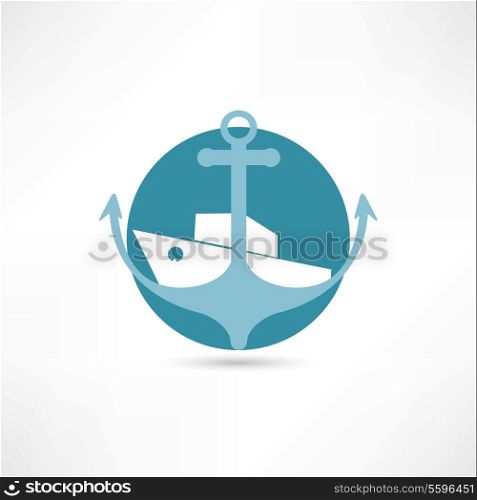 steamer and anchor icon
