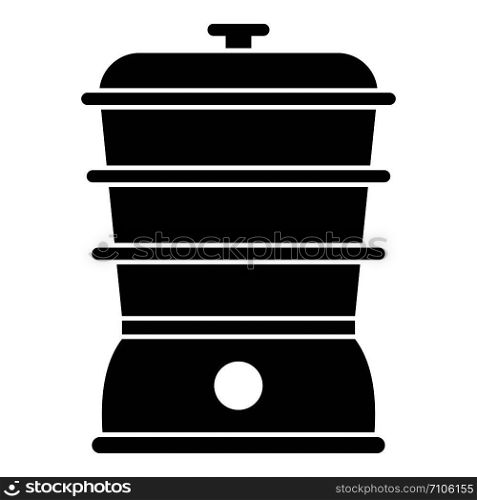 Steamer icon. Simple illustration of steamer vector icon for web design isolated on white background. Steamer icon, simple style