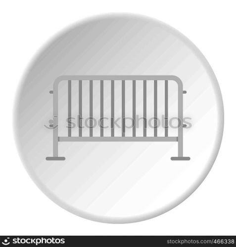 Steel barrier icon in flat circle isolated on white background vector illustration for web. Steel barrier icon circle