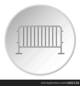 Steel barrier icon in flat circle isolated on white background vector illustration for web. Steel barrier icon circle