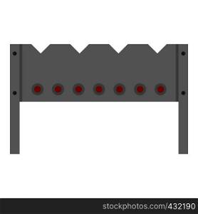 Steel brazier icon flat isolated on white background vector illustration. Steel brazier icon isolated
