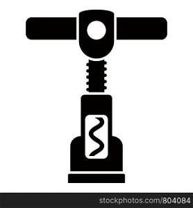 Steel corkscrew icon. Simple illustration of steel corkscrew vector icon for web design isolated on white background. Steel corkscrew icon, simple style