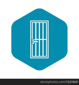 Steel door icon in simple style isolated vector illustration. Steel door icon, simple style