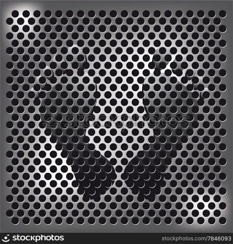 Steel footprint illustration. EPS Vector file. Hi res JPEG included.&#xA;