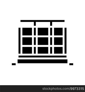 steel frame building glyph icon vector. steel frame building sign. isolated contour symbol black illustration. steel frame building glyph icon vector illustration