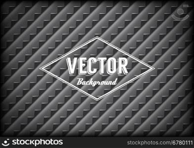 Steel grid background with sharp teeth and label template