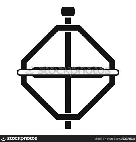 Steel gyroscope icon simple vector. Sensor stand. Gyro gravity. Steel gyroscope icon simple vector. Sensor stand