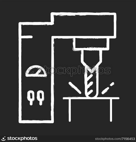 Steel industry chalk icon. Metal, iron production technology. Metallurgy. Professional machinery services. Factory equipment. Engineering business. Stock, tube. Isolated vector chalkboard illustration