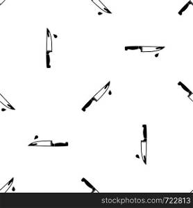 Steel knife pattern repeat seamless in black color for any design. Vector geometric illustration. Steel knife pattern seamless black