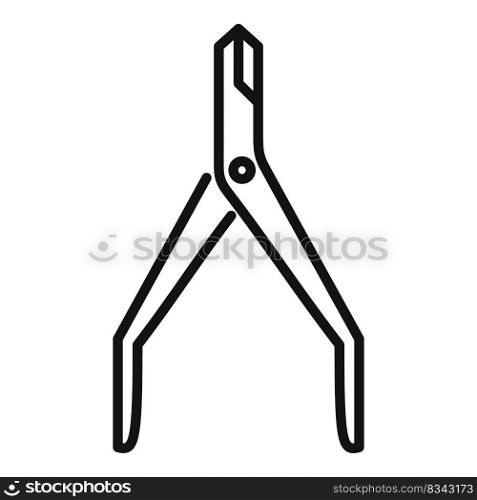 Steel manicure tool icon outline vector. Pedicure polish. Care kit. Steel manicure tool icon outline vector. Pedicure polish