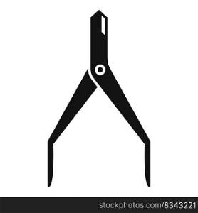 Steel manicure tool icon simple vector. Pedicure polish. Care kit. Steel manicure tool icon simple vector. Pedicure polish