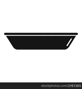 Steel plate icon simple vector. Food lunch. Empty plate. Steel plate icon simple vector. Food lunch