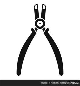 Steel pliers icon. Simple illustration of steel pliers vector icon for web design isolated on white background. Steel pliers icon, simple style