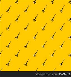 Steel scissors pattern seamless vector repeat geometric yellow for any design. Steel scissors pattern vector