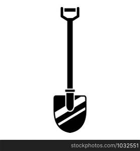 Steel shovel icon. Simple illustration of steel shovel vector icon for web design isolated on white background. Steel shovel icon, simple style